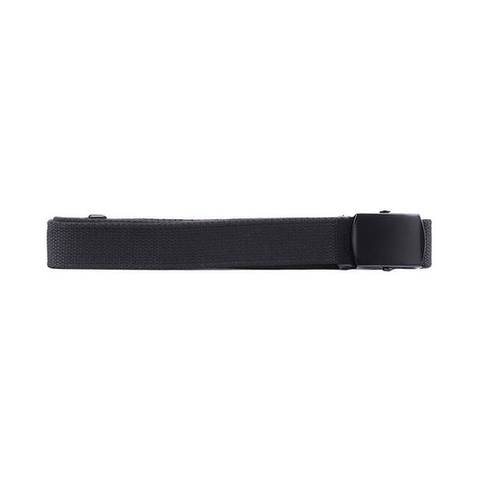 Web belt with black buckle