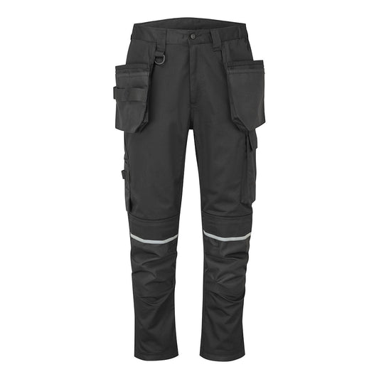 Portwest WX2 Eco Stretch Broek met holsterzakken Zwart