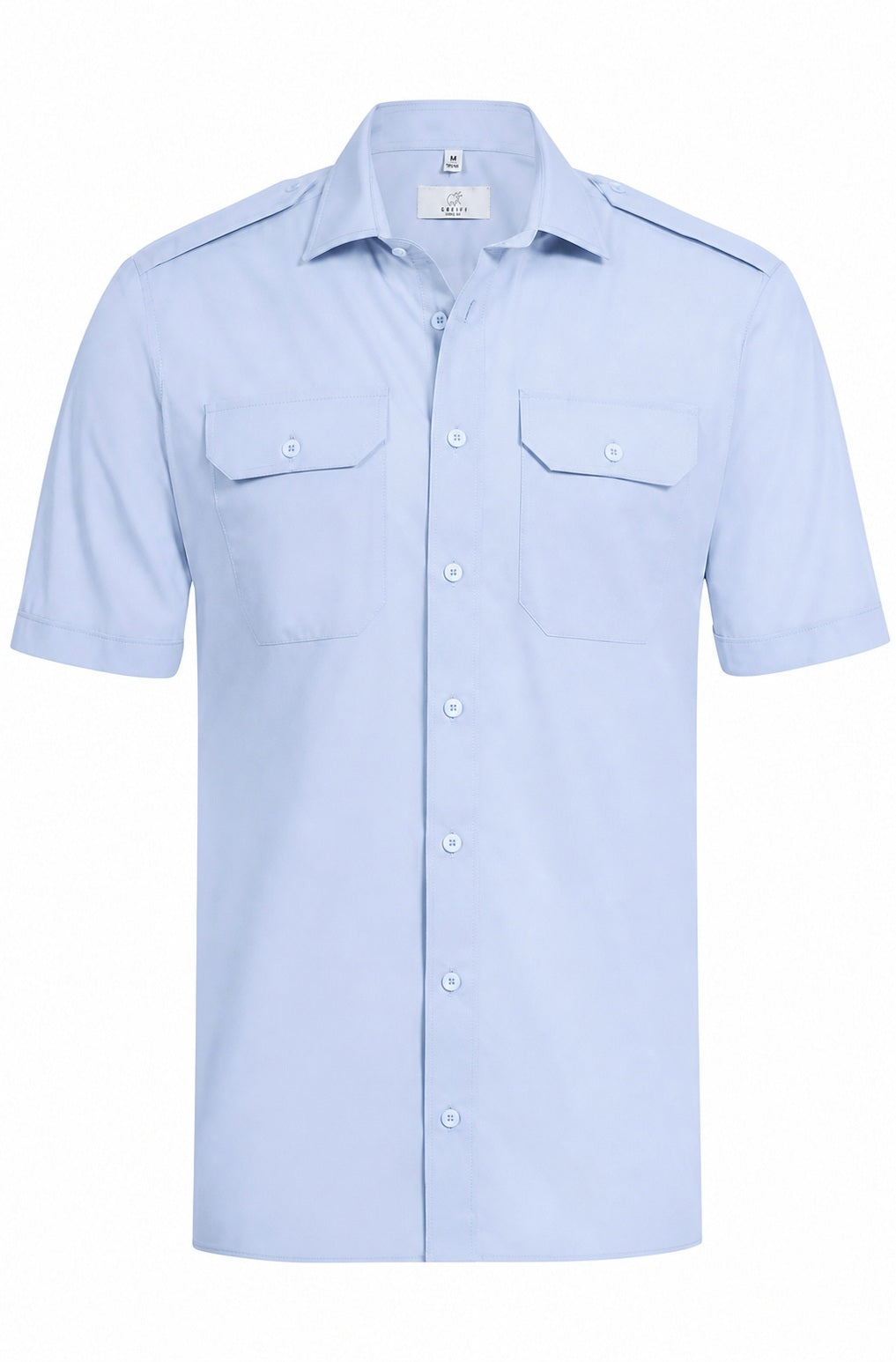 GREIFF Piloothemd Regular Fit Simple Korte Mouwen