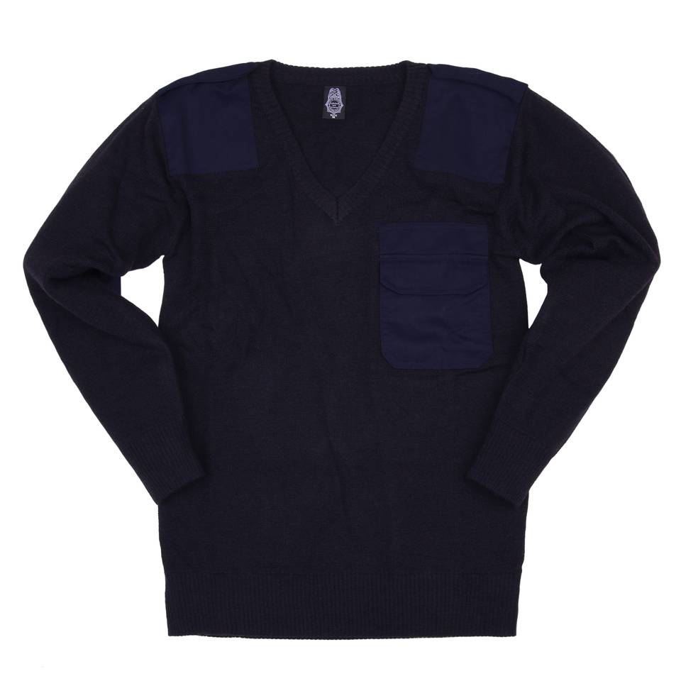 Commandotrui 50% wol blauw